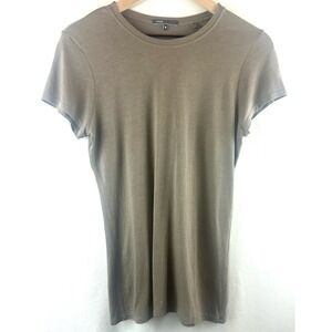 Vince Pima Cotton Blend Short Sleeve Taupe Tee - Women’s Size M